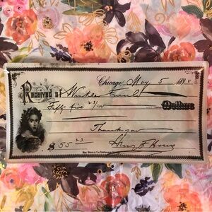 Trinket Tray Antique Style “check” 
Brand New